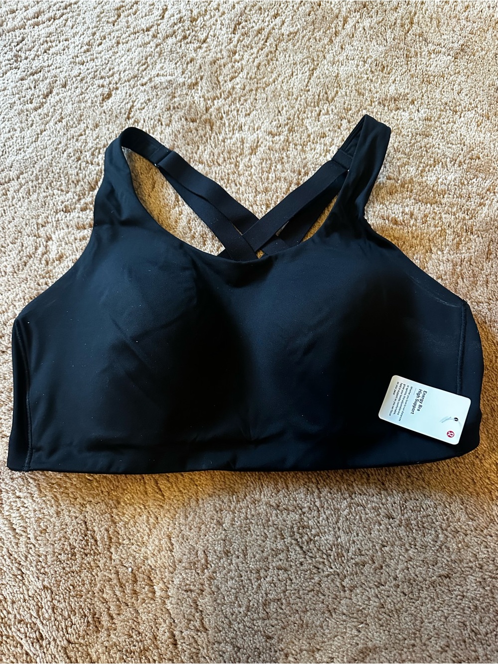 lululemon athletica Black Cross-Back Sports Bra